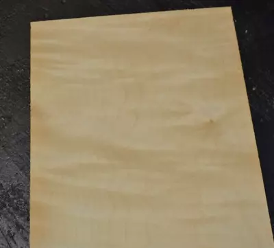 Curly Maple Raw Wood Veneer Sheet 7.5 X 33 Inches 1/42nd                4667-99M • $9.99