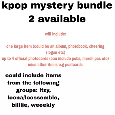 Kpop Mystery Bundle Photocard Album Loona Loossemble Itzy Billlie Weeekly • £15