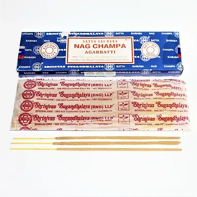 Satya Sai Baba Nag Champa Original Incense Sticks 100 Grams/82 Sticks 1 Box • $6.99