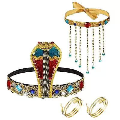 4x Egyptian Costume Accessories Novelty Dress Up For Halloween Gift Birthday • £8.41