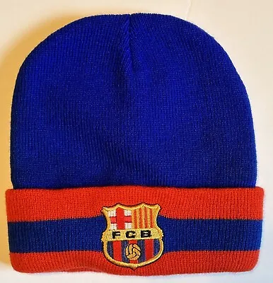 FC Barcelona Soccer Beanie Cap- Size OSFA (NWOT) • $13.99