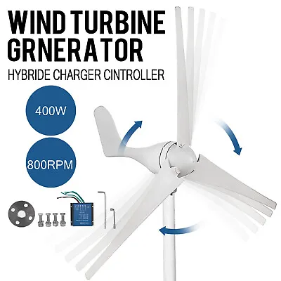 400W DC 12V Wind Turbine Generator With Charge Controller Low Wind Speed Start • $115.50