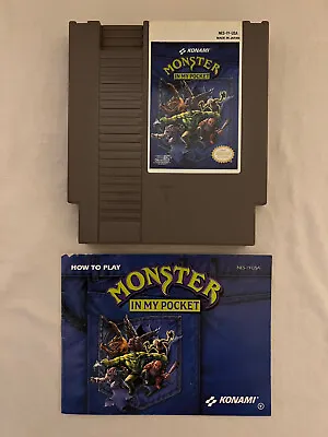 Monster In My Pocket NES Nintendo Cartridge & Manual RARE Konami • $150