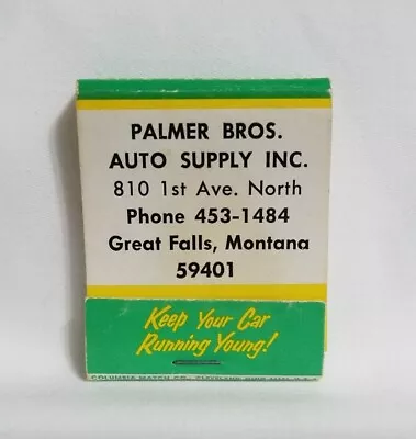 Vintage Palmer Bros Auto Supply Matchbook Cover Great Falls Montana Advertising • $12.99