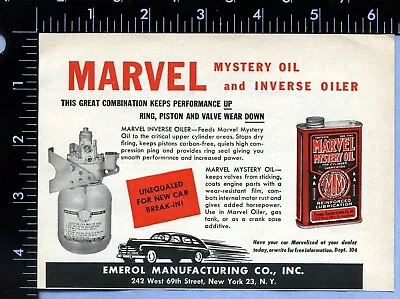 Original Magazine Page Ad Marvel Mystery Oil & Inverse Oiler • $10.50