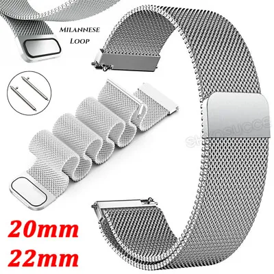 UK Stainless Steel Bracelet Replacement Watch Band Strap Magnetic Milanese Loop • £6.99