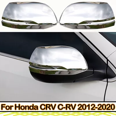 For Honda CRV C-RV 2012-2020 Chrome Side Rearview Mirror Cover Cap Add-on • $46.88