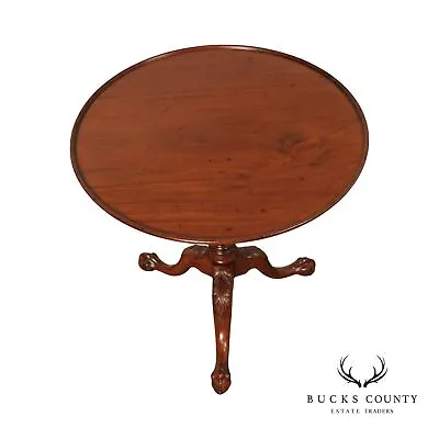 18th Century Philadelphia Mahogany Chippendale Style Tilt Top Tea Table • $2895
