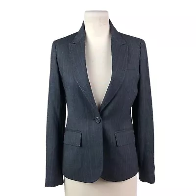 J. Crew Parke Blazer Womens XS Grey Herringbone Tweed Jacket Academia Business • $46.95