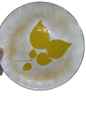 VTG Copper Enamel Plate Aspen Fall Season  Dish Canada Leaf Golden Nature Woods • $20