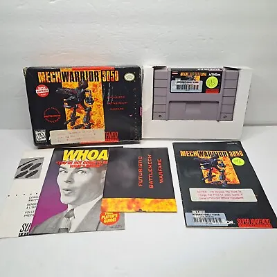 MechWarrior 3050 (Nintendo SNES 1995) Cib Complete W/ Poster TESTED Authentic • $59.99