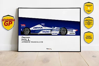 Damon Hill 1997 Arrows A18 F1 Print - Scuderia GP • £32