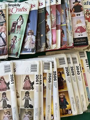 Sewing Patterns For Doll Clothes Like American Girl My Life Madame Alexander Lot • $29