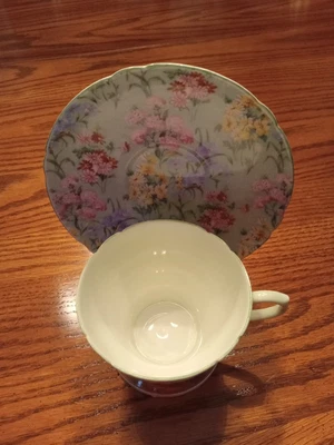 £49.43 • Buy SHELLEY China ~ England ~ MELODY (Chintz) NEW CAMBRIDGE Shape CUP & SAUCER -  X2