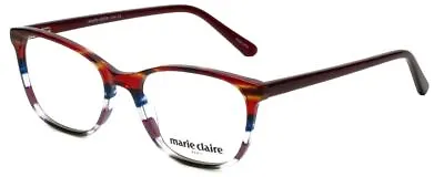 Marie Claire Designer Reading Glasses MC6246-BST-53 Bordeaux Red Stripe Crystal • $79.95