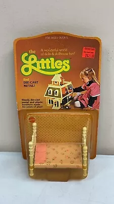 1980 Mattel The Littles Dollhouse Furniture Bed Die-Cast Metal Vintage NEW • $10.76