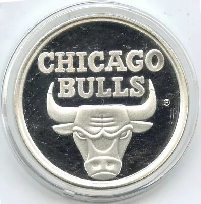 Chicago Bulls 1996 Medal 999 Silver 1 Oz Round 30th Anniversary Enviromint G647 • $45