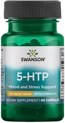 Swanson Extra Strength 5-HTP 100 Mg 60 Caps Natural Sleep Mood Stress Support • $8.75