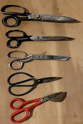 Vintage Scissors Shears Lot Of 5 Sewing Crafting Scissors  • $24