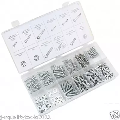 347 Pc Piece Metric Size Nut And Bolt Screw Assortment Hardware Kit • $13.95