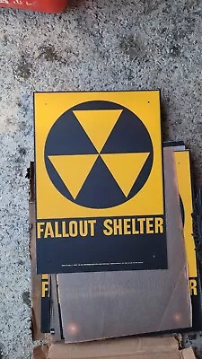 Fallout Shelter Sign  NOT REPRODUCTION 10x14 VINTAGE • $25