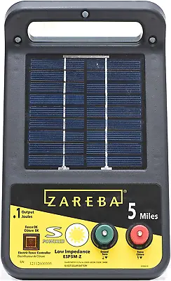 Zareba ESP5M-Z Solar Powered Low Impedance Electric Fence Charger - 5 Mile Solar • $211.89