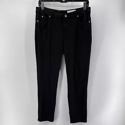 Vince Camuto Size 29/8 Black STRETCH Knit Pants 5 Pocket Mid Rise • $11.04