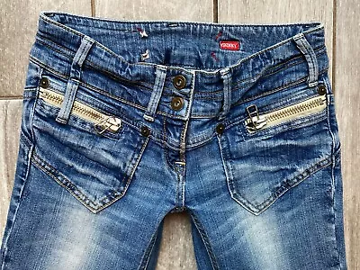 £28.99 • Buy River Island Low Rise Relaxed Skinny Jeans Love & Honour Zip 6 R W26 L31 Vintage