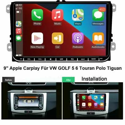9  Android 10 Apple Carplay Car Stereo Radio GPS For VW Volkswagen Jetta Passat • $99.99
