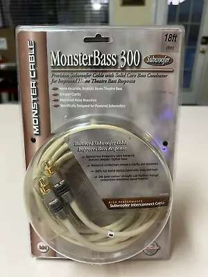 Monster Cable Monster Bass 300 Subwoofer Cable 18' NIP • $30