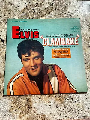 Elvis Presley CLAMBAKE LSP-3893 NO Bonus Photo  VG+/VG+++ Stereo RARE Album • $59.99
