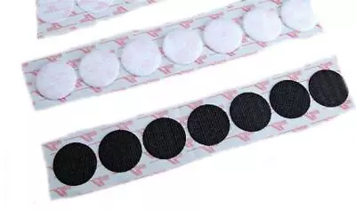 VELCRO® White & Black Self Adhesive Coins Stick On Dots 22mm • £1.99