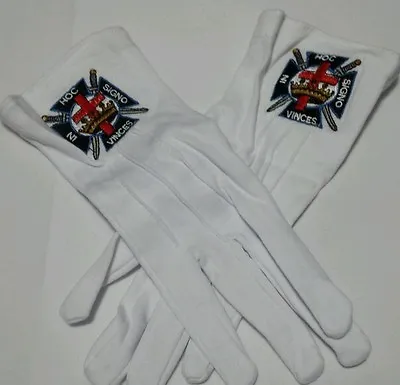 Masonic Freemasons Knights Templar Embroidered Dress Gloves  • $12.99