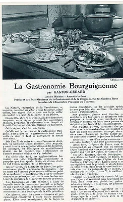 1954 La Gastronomie Bourguignonne Press Article • $7.46