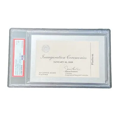 2009 President Barack Obama Inauguration Silver VIP Platform Ticket PSA 7 • $315.96