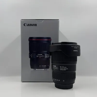Canon Ef 16-35mm F/4l Is Usm Camera Lens With Box • £449.99