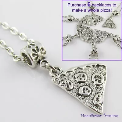 12345 Or 6 Pizza Slice Charm Best Friends BFF Friendship Necklace Pick Qty • $9.95