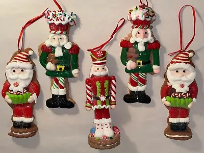 Candy Land Xmas Cookie Cutter Dough Nutcracker Santa Frosted Ornaments Lot 5pcs • $24.95