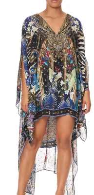 $199 • Buy Camilla Kaftan Silk Long Sheer Overlay Drs Pre-owned Condition S/M Rainbow Room