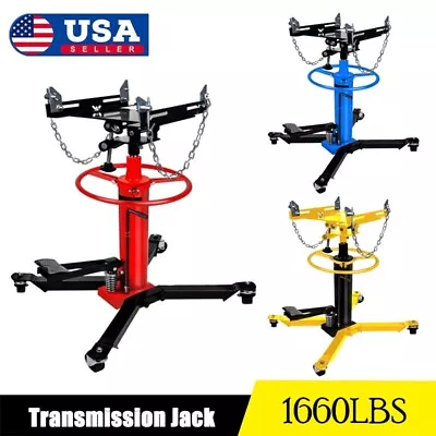 1660lbs 0.75Ton 2Stage Hydraulic Transmission Jack Stand Lifter Hoist Car Lift A • $214.87