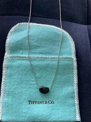 Tiffany & Co. Elsa Peretti 16 In Necklace With 9 Mm Bean Pendant 925 Sterling... • $250