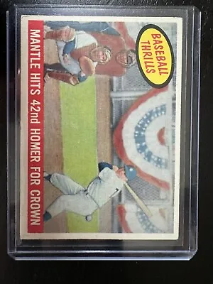 1959 Micky Mantle Baseball Thrills #461 • $150