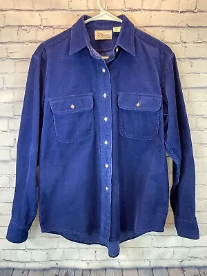 Vtg B Altman & Co 5th Ave NY  Women's Blue Size 12 Corduroy Shirt Long Sleeve • $36.99