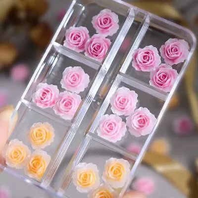 Manicure Ornaments Flower Nail Accessories Rose Nail Rhinestones  Lady • £2.58