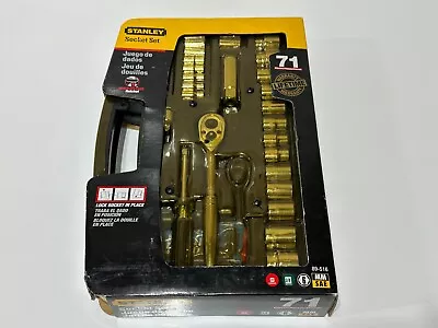 STANLEY Tools 89-516 70pc Socket Ratchet Set - NOS In Box (Missing 1/4” Ratchet) • $49.99