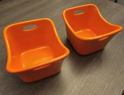 Rachael Ray Orange Stoneware 10oz Ramekins Set Of 2 • $15