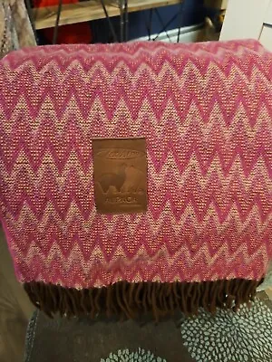 100% Baby Alpalca Handmade Queen Size Throw Nwt Reversible Missioni Inspired • $124.99