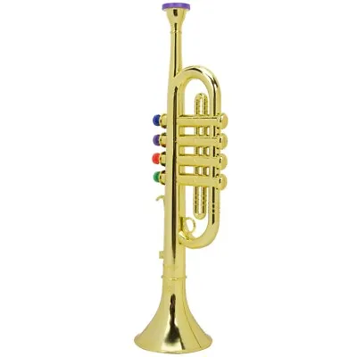 Mini Trumpet Golde Coated Children Kids Music Toy Gift Wind Instrument USA • $13.64