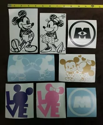 (8pc) Mickey Mouse/Disney™️ Vinyl Decal Sticker Lot  DIE-CUT  LOVE University MU • $6.99