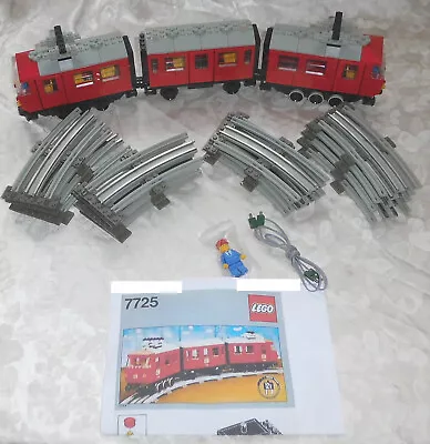 £131.54 • Buy LEGO 7725 Complete RAILWAY SPEED TRAIN Rail Circle Minifigure Connection Cable